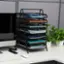 Alt View 11. Mind Reader - 7-Tier Paper Tray, Desktop Organizer, File Storage, Office, Metal Mesh, 11.75"L x 13.75"W x 20"H - Black.