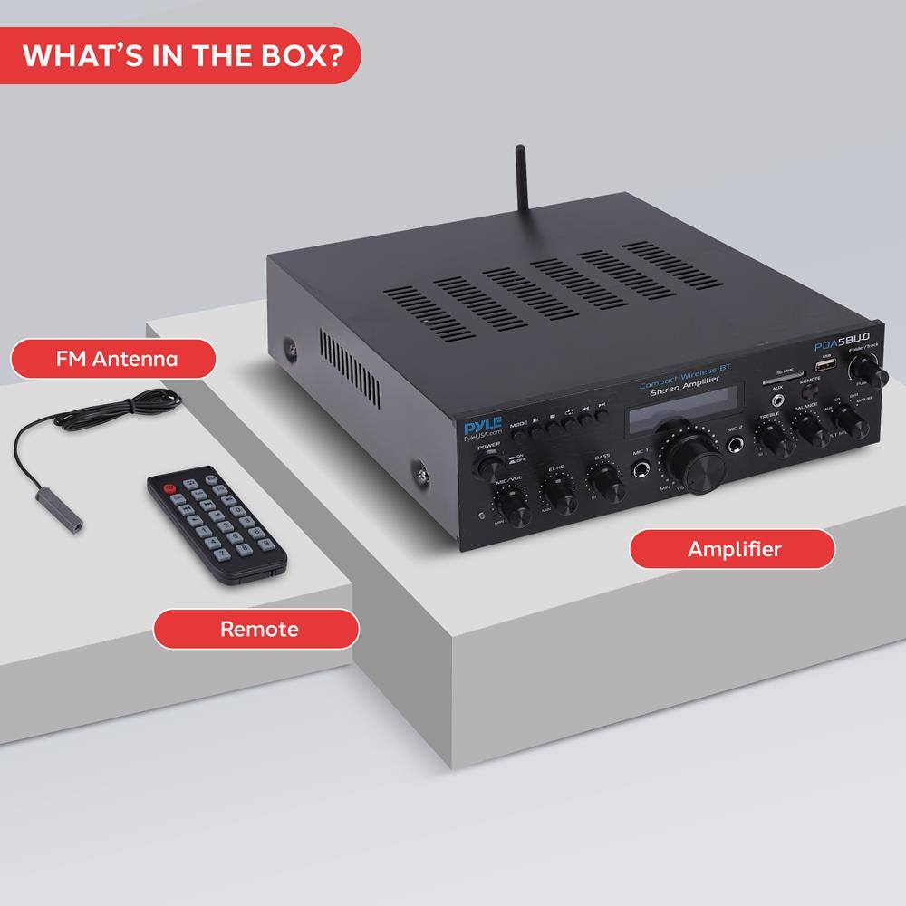 WHAT'S IN THE BOX?

- FM Antenna
- Remote
- Amplifier