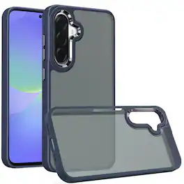 Kitcheniva - Smooth Thick Acrylic Phone Case With Tempered Glass For Samsung Galaxy A37 5G - Dark Blue