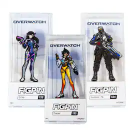 Overwatch - Official Hero Pin Set | D. Va, Tracer, & Soldier 76 Pins | Set of 3 - Assorted