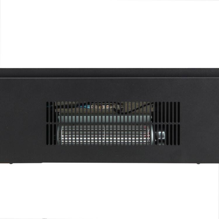 Angle. Sugift - 26 Inch Recessed Freestanding Fireplace Heater with 3-Level Flame and 6H Timer - Black.