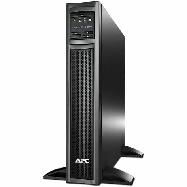 APC - Smart-UPS X, Line Interactive, 1000VA, Rack/tower convertible 2U, 120V, 8x 5-15R NEMA, SmartConnect port, Extended - Black