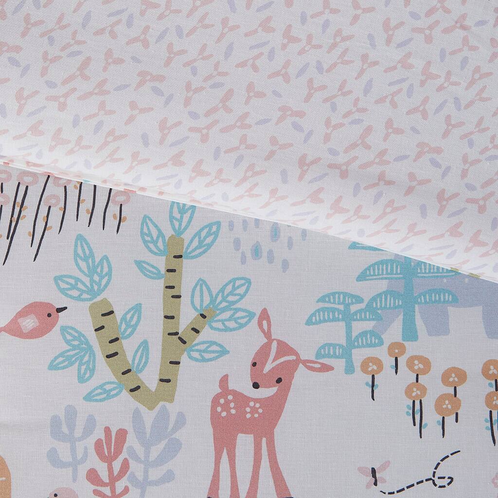Alt View 5. Gracie Mills - Gracie Mills Illyria Reversible Animals Print Cotton Comforter Set - Blush.