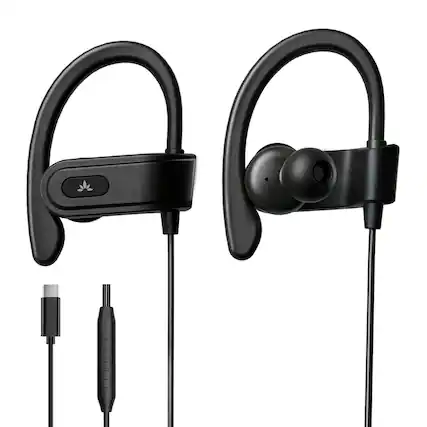 Front. Avantree - C171 - USB-C Wired Earbuds with Microphone & Volume Controls.