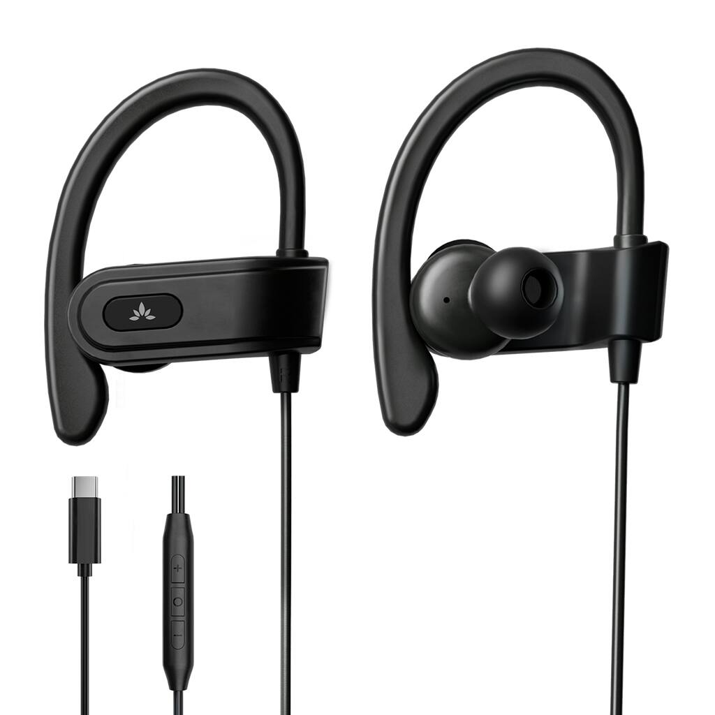 Front. Avantree - C171 - USB-C Wired Earbuds with Microphone & Volume Controls.