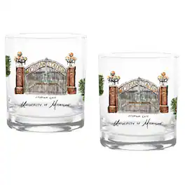 Indigo Falls - Michigan Wolverines 16oz. Laura Wilcox University Hall Two-Piece Rocks Glass Set - Multicolor