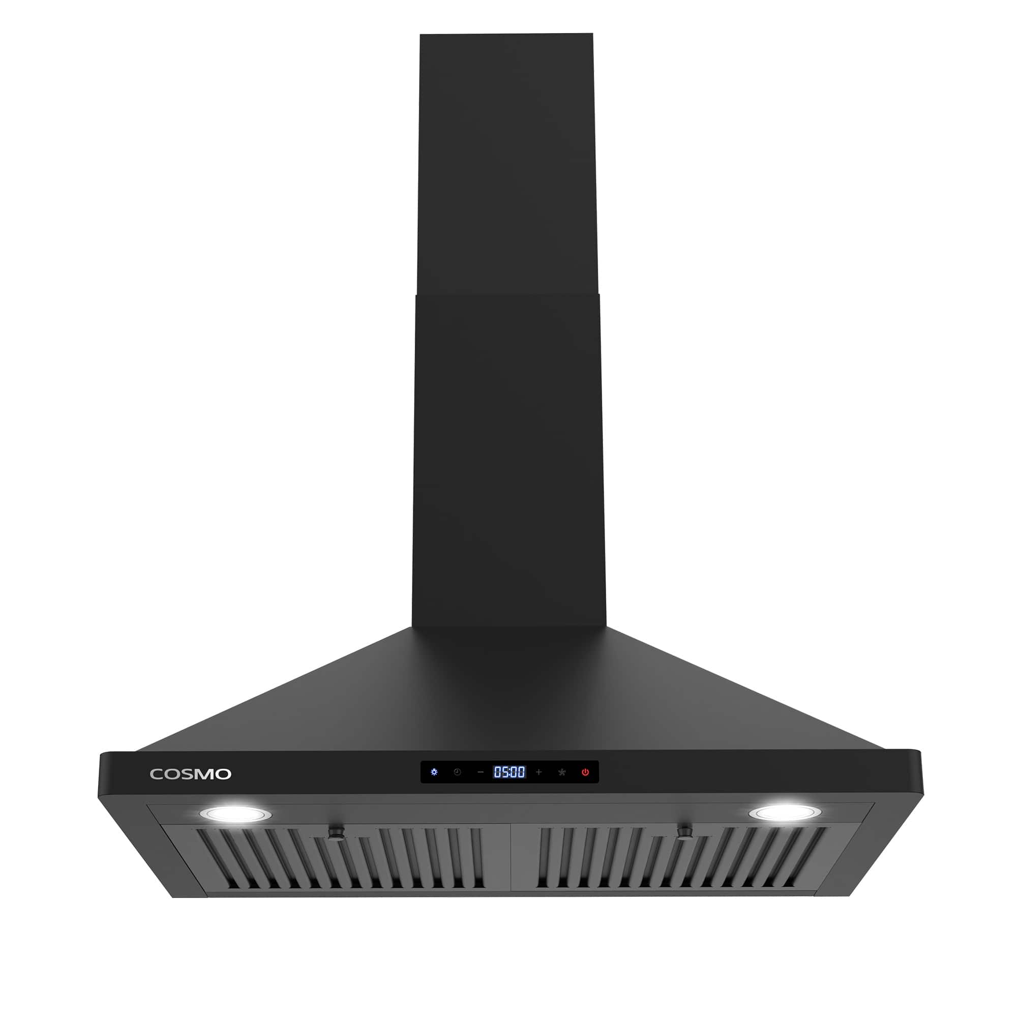 COSMO - 30 inches - Convertible - Wall Range Hood - Matte Black