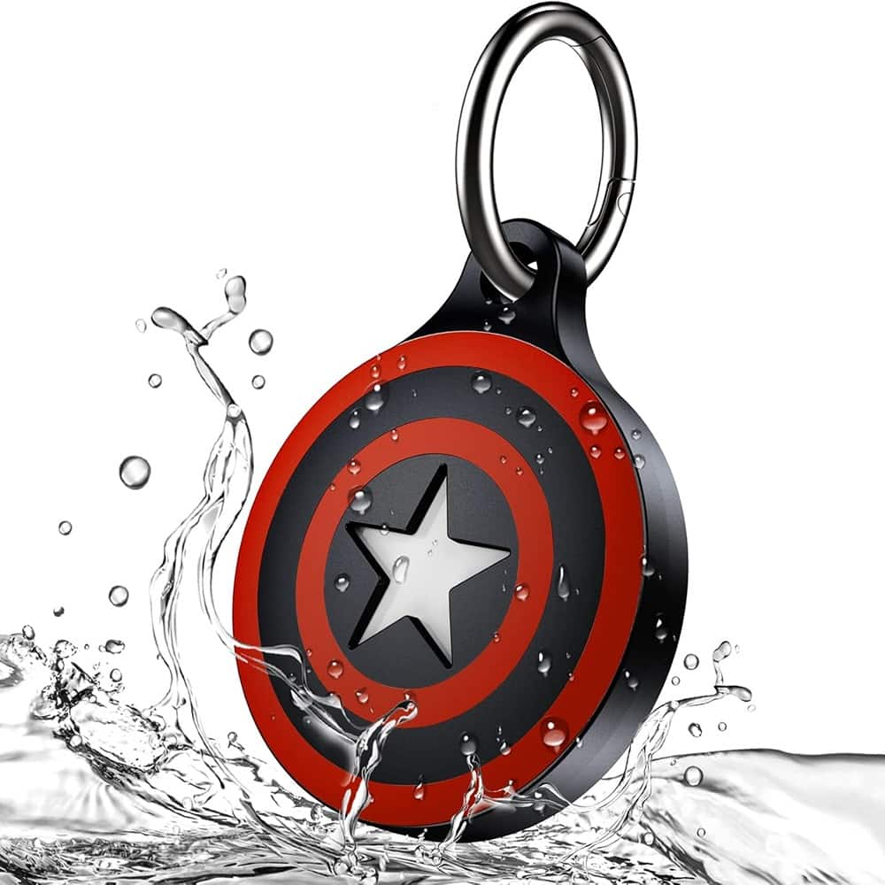 RTMB - IPX8 Waterproof AirTag Keychain, Shockproof, Dustproof, Aluminum Case, Black - Deep Black