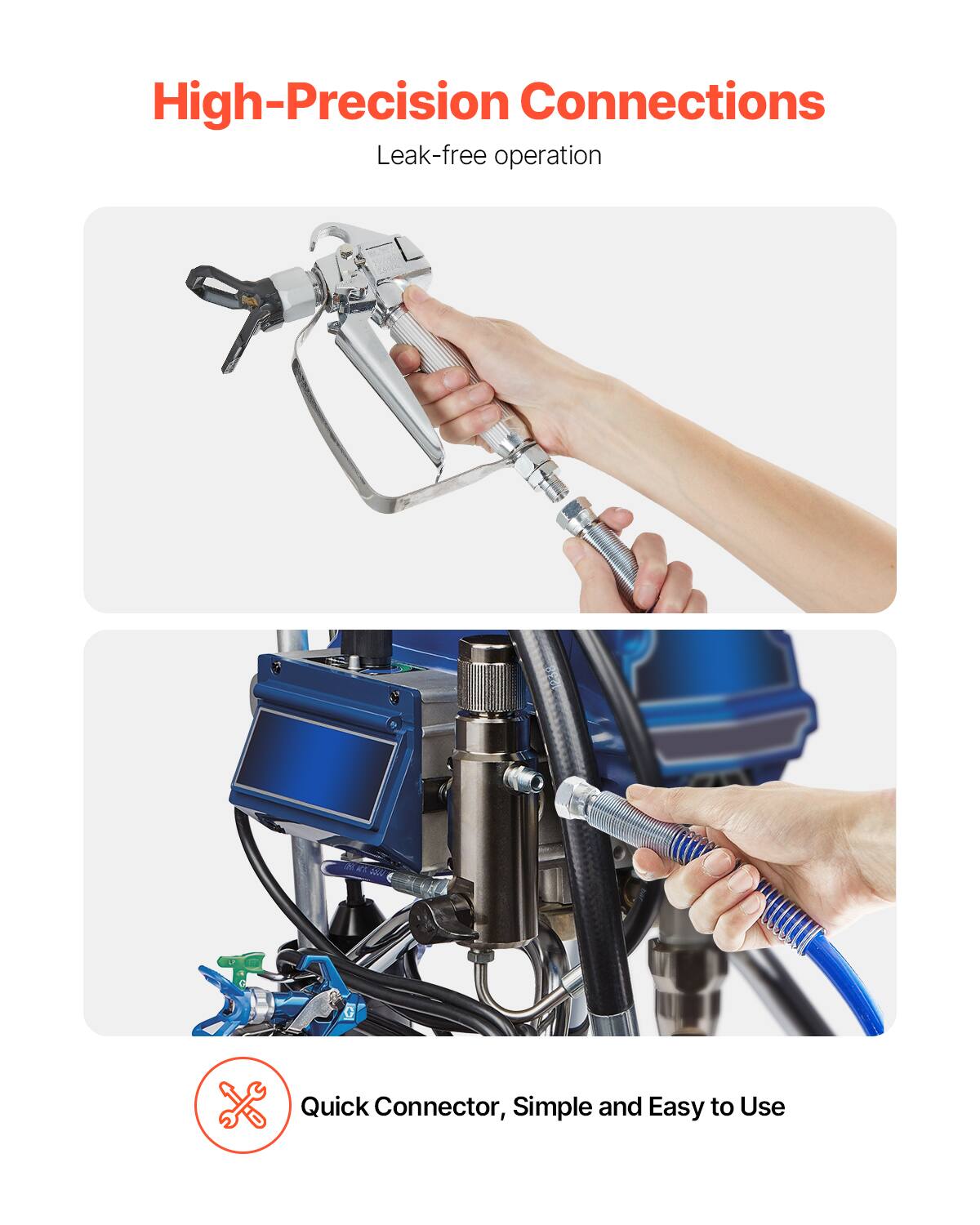 High-Precision Connections  
Leak-free operation  

Quick Connector, Simple and Easy to Use