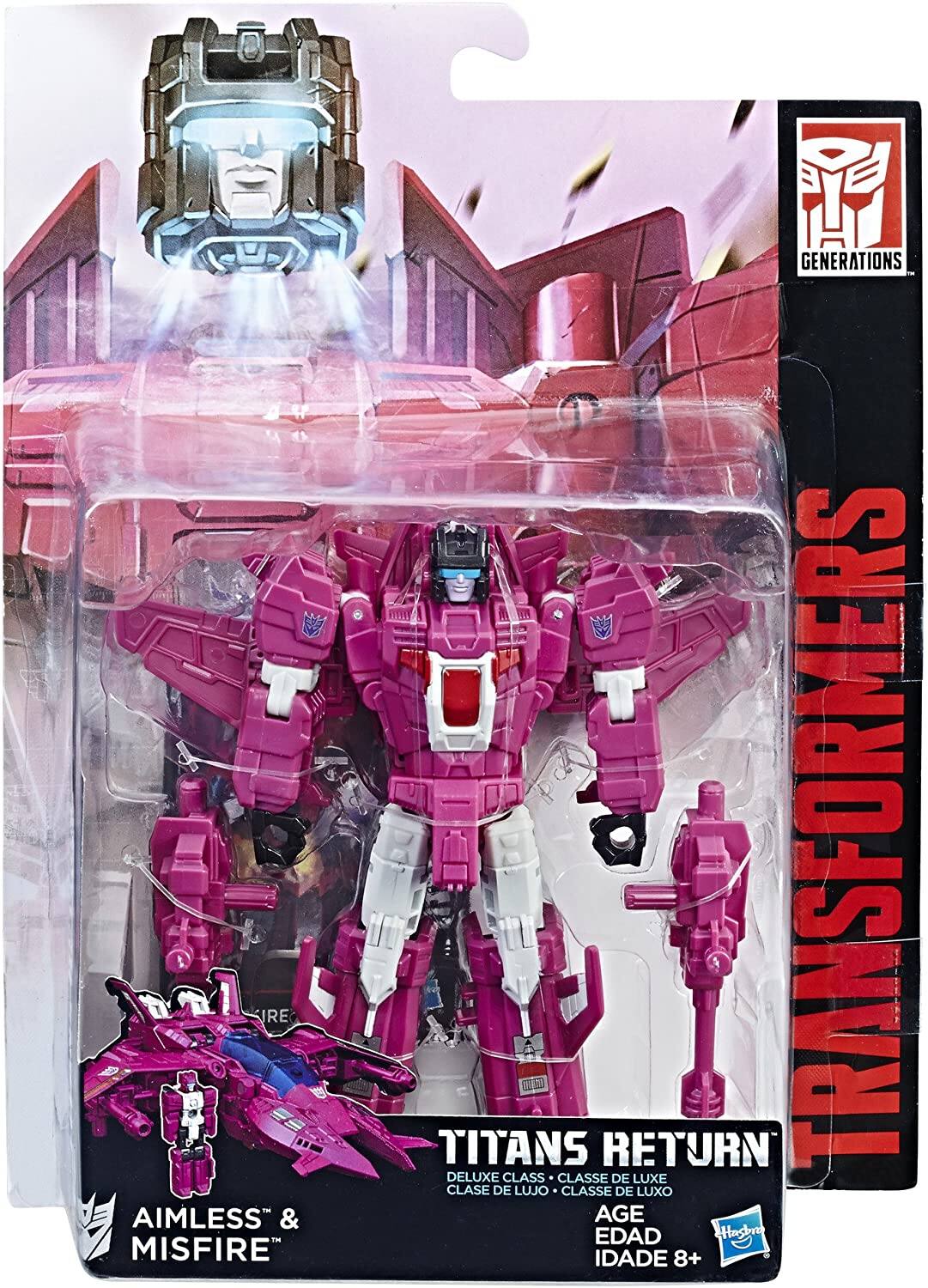 AIMLESS & MISFIRE  
GENERATIONS TITANS RETURN  
DELUXE CLASS  
CLASSE DE LUXE  
CLASE DE LUJO  
CLASSE DE LUXO  
AGE 8+  
EDAD 8+  
IDADE 8+