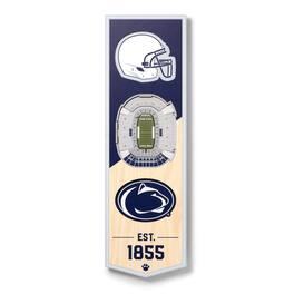 YouTheFan - Penn State Nittany Lions 6'' x 19'' 3D StadiumView Banner - Multicolor