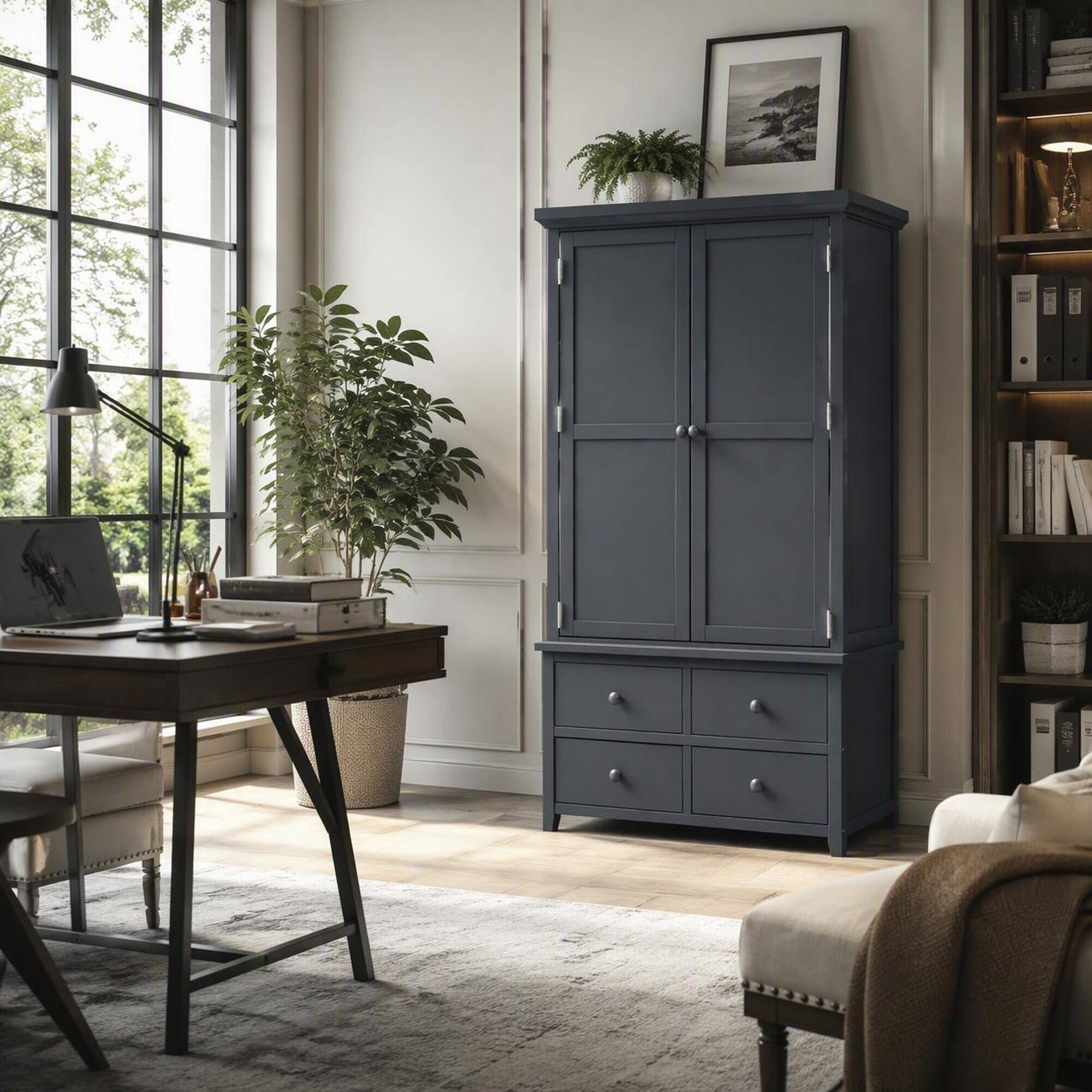 RYHNUYNE Freestanding Large Kitchen Pantry Cabinet with 3 Adjustable ...
