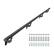 Front. VEVOR - Wall Mounted Stair Handrail, 10ft Pipe Staircase Handrail, Black Galvanized Aluminum, 1.26 inch Pipe Diameter - Black.