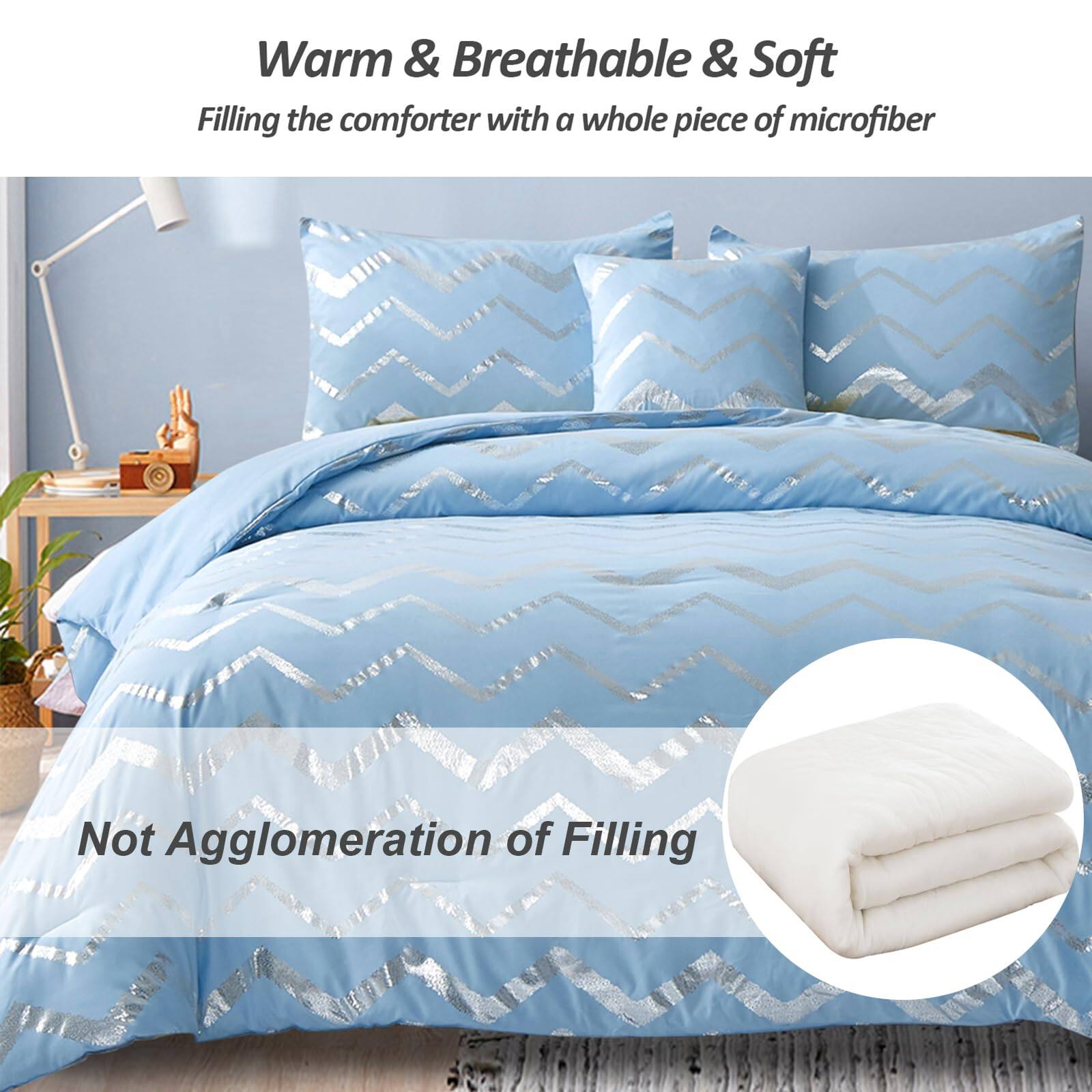 Warm & Breathable & Soft  
Filling the comforter with a whole piece of microfiber  

Not Agglomeration of Filling