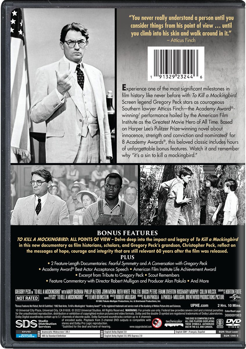 Back. To Kill a Mockingbird (60th Anniversary Edition) [DVD].