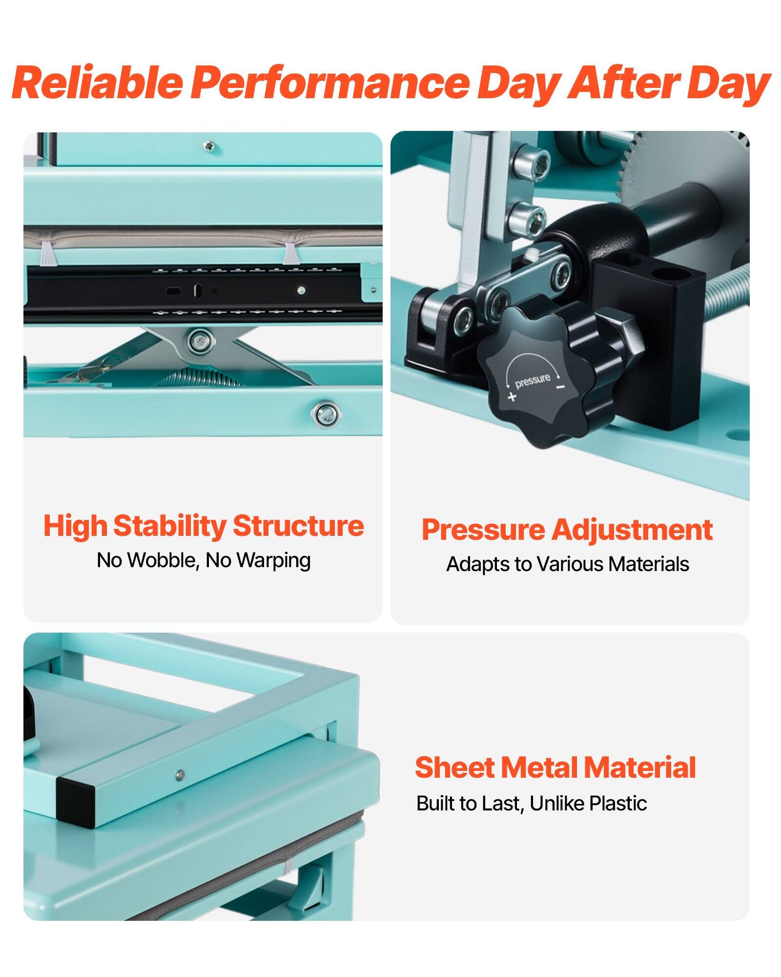 Reliable Performance Day After Day

High Stability Structure
No Wobble, No Warping

Pressure Adjustment
Adapts to Various Materials

Sheet Metal Material
Built to Last, Unlike Plastic