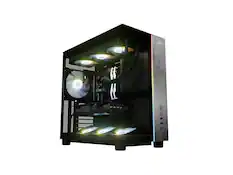 Front. Andromeda Insights - Andromeda Insights V3 Gaming PC - RTX 5070 Ti, Ryzen 7 9800X3D, 32GB DDR5, 2TB SSD, 850W Gold, Win 11 - Black.