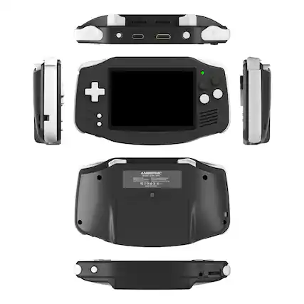 Sure, here is the corrected and grouped text from the image:
**Top Section:**
- R2
- R
**Middle Section:**
- ANBERNIC
- MADE IN CHINA
**Bottom Section:**
- ANBERNIC
- MADE IN CHINA
**Additional Text:**
- POWER
- USB
- HDMI
- 3.5mm Audio Jack
- 110-240V
- 50/60Hz
- 10W
- CE
- FCC
- RoHS
- REACH
- MADE IN CHINA
**On the Controller:**
- POWER
- USB
- HDMI
- 3.5mm Audio Jack
- 110-240V
- 50/60Hz
- 10W
- CE
- FCC
- RoHS
- REACH
- MADE IN CHINA
**On the Back of the Controller:**
- ANBERNIC
- MADE IN CHINA
**On the Bottom of the Controller:**
- POWER
- USB
- HDMI
- 3.5mm Audio Jack
- 110-240V
-