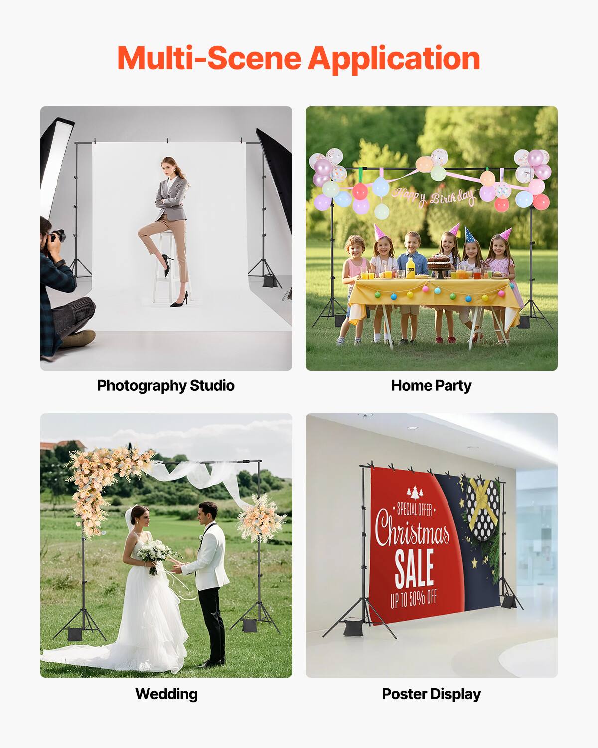 Multi-Scene Application

Photography Studio

Home Party

Wedding

Poster Display

SPECIAL OFFER
Christmas SALE
UP TO 50% OFF