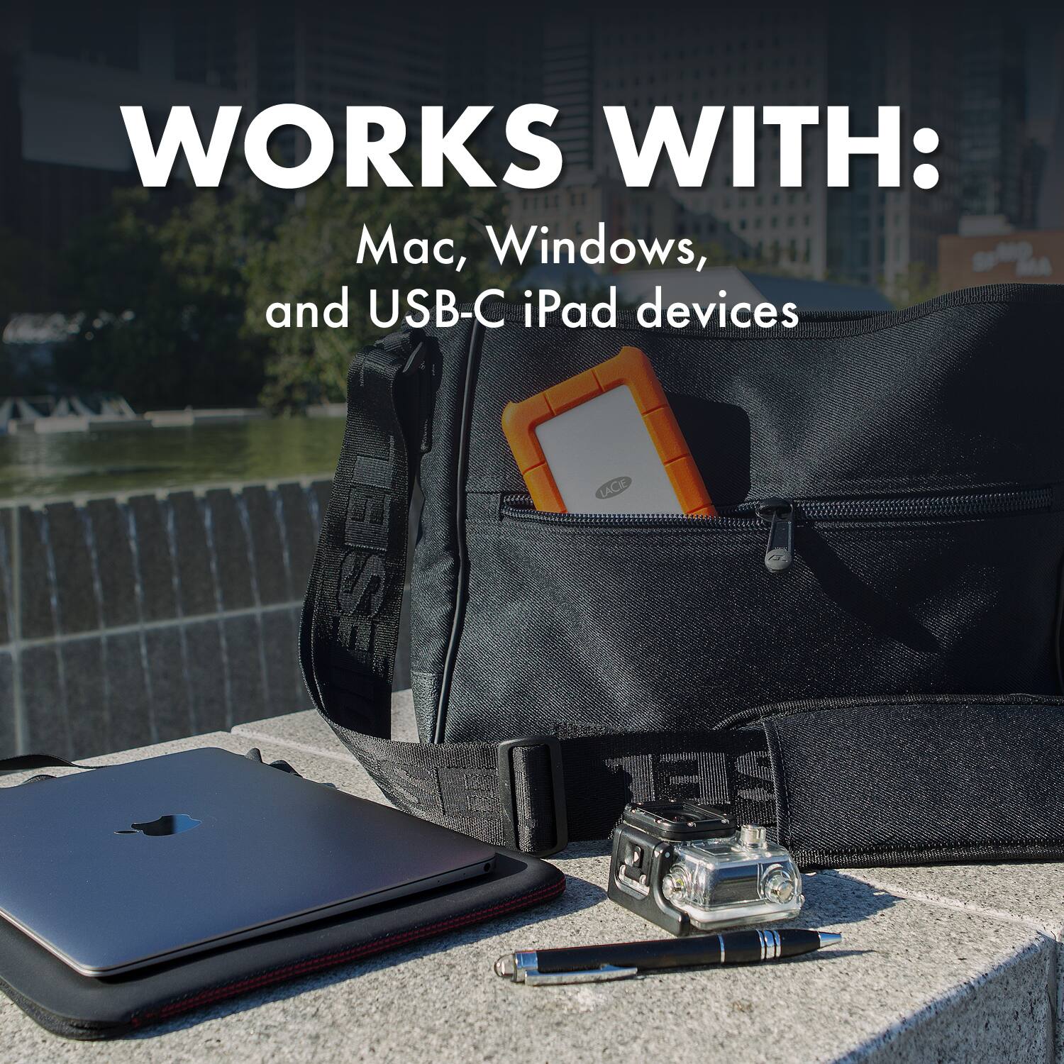 WORKS WITH:  
Mac, Windows, and USB-C iPad devices