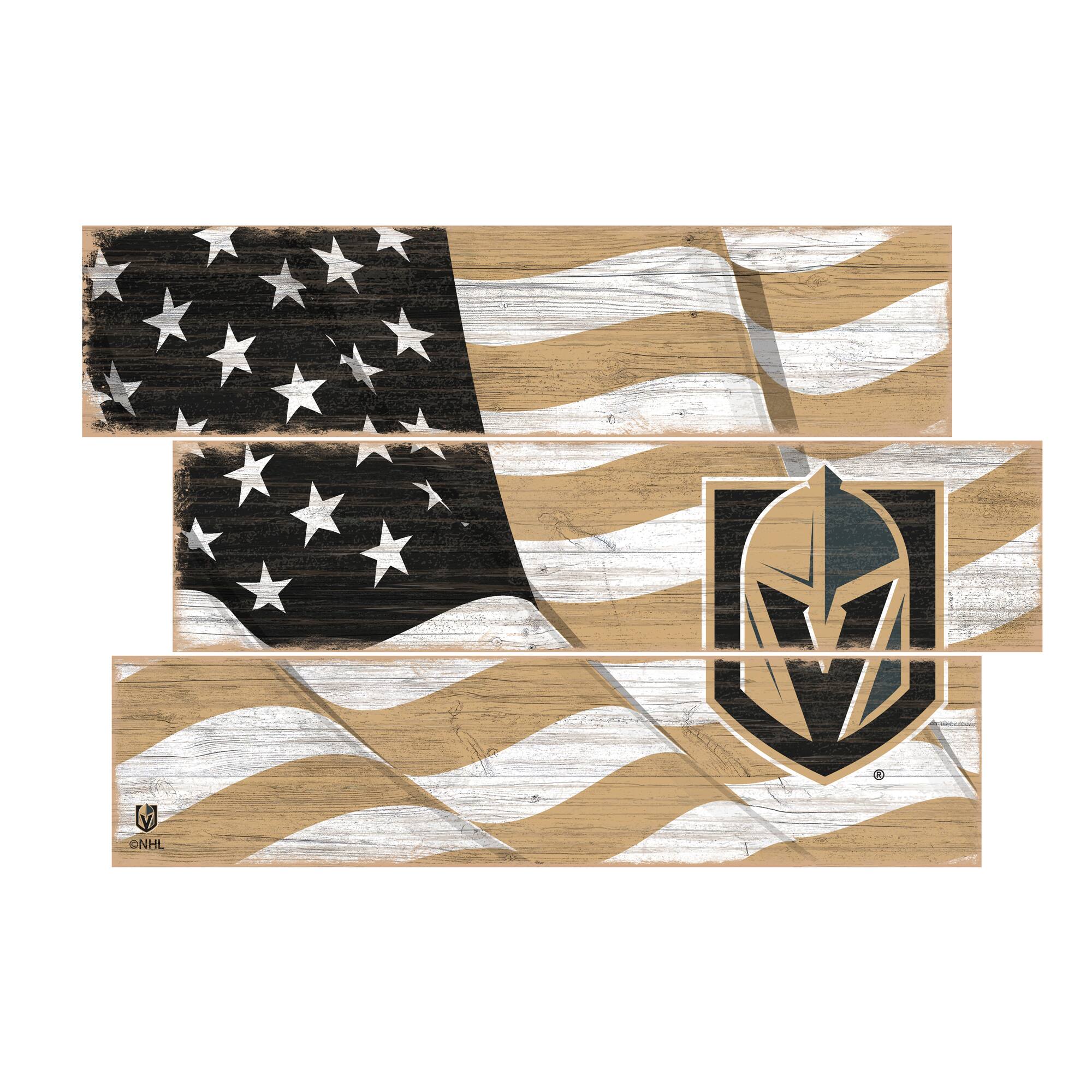 Vegas Golden Knights 3-Plank Team Flag