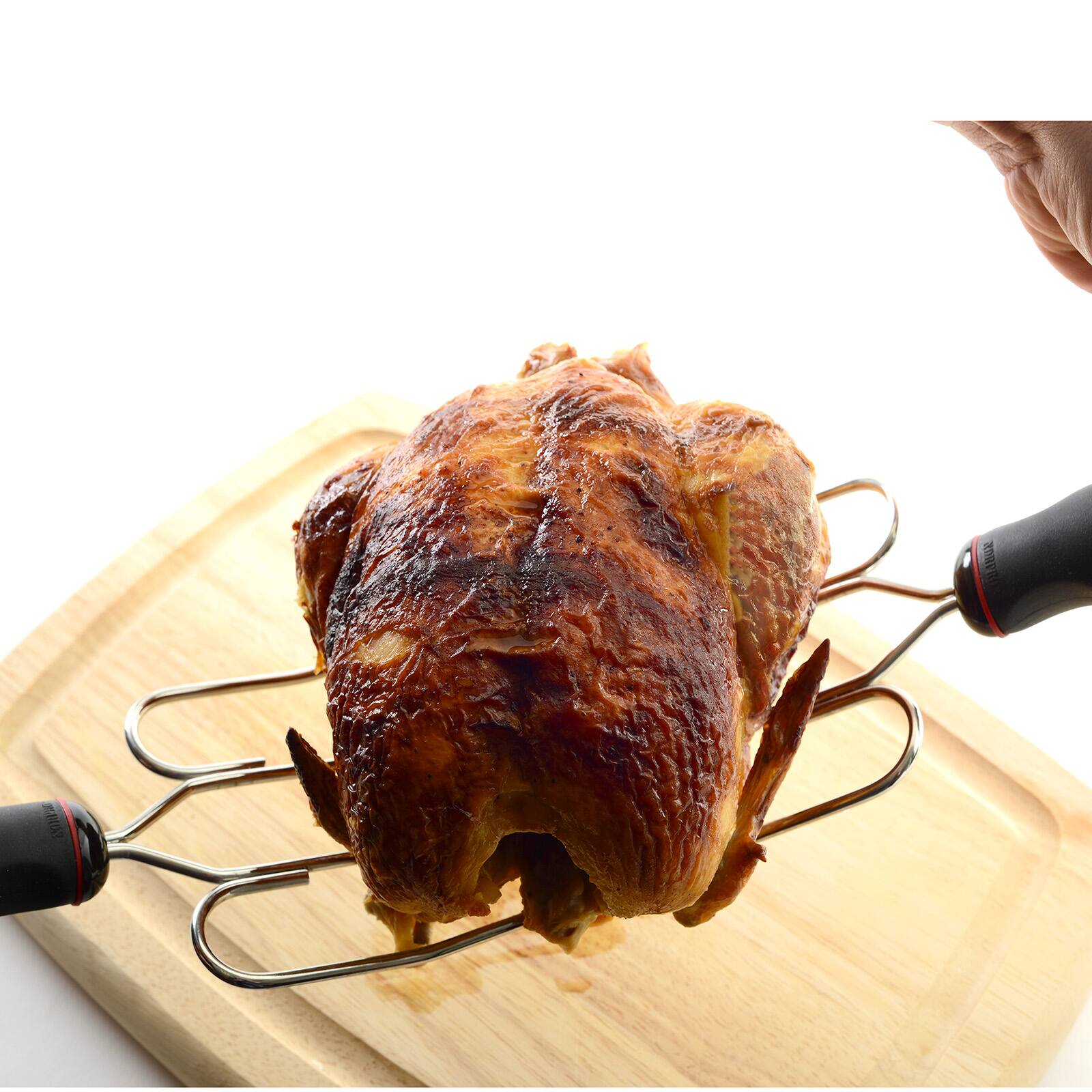 Alt View 4. Norpro - Turkey and Poultry Lifters, Set of 2, Stainless Steel - Black.