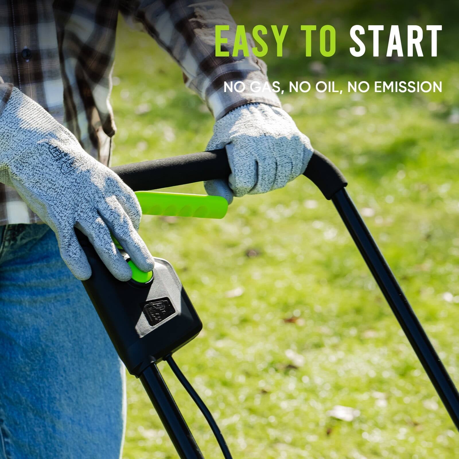 EASY TO START  
NO GAS, NO OIL, NO EMISSION