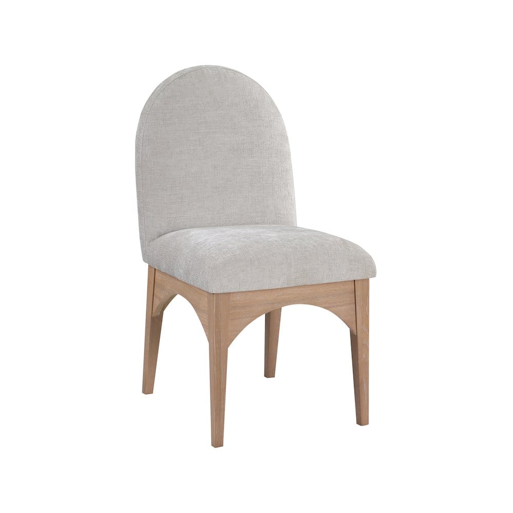 Meridian Furniture - Waldorf Grey Chenille Fabric Dining Chair - Gray