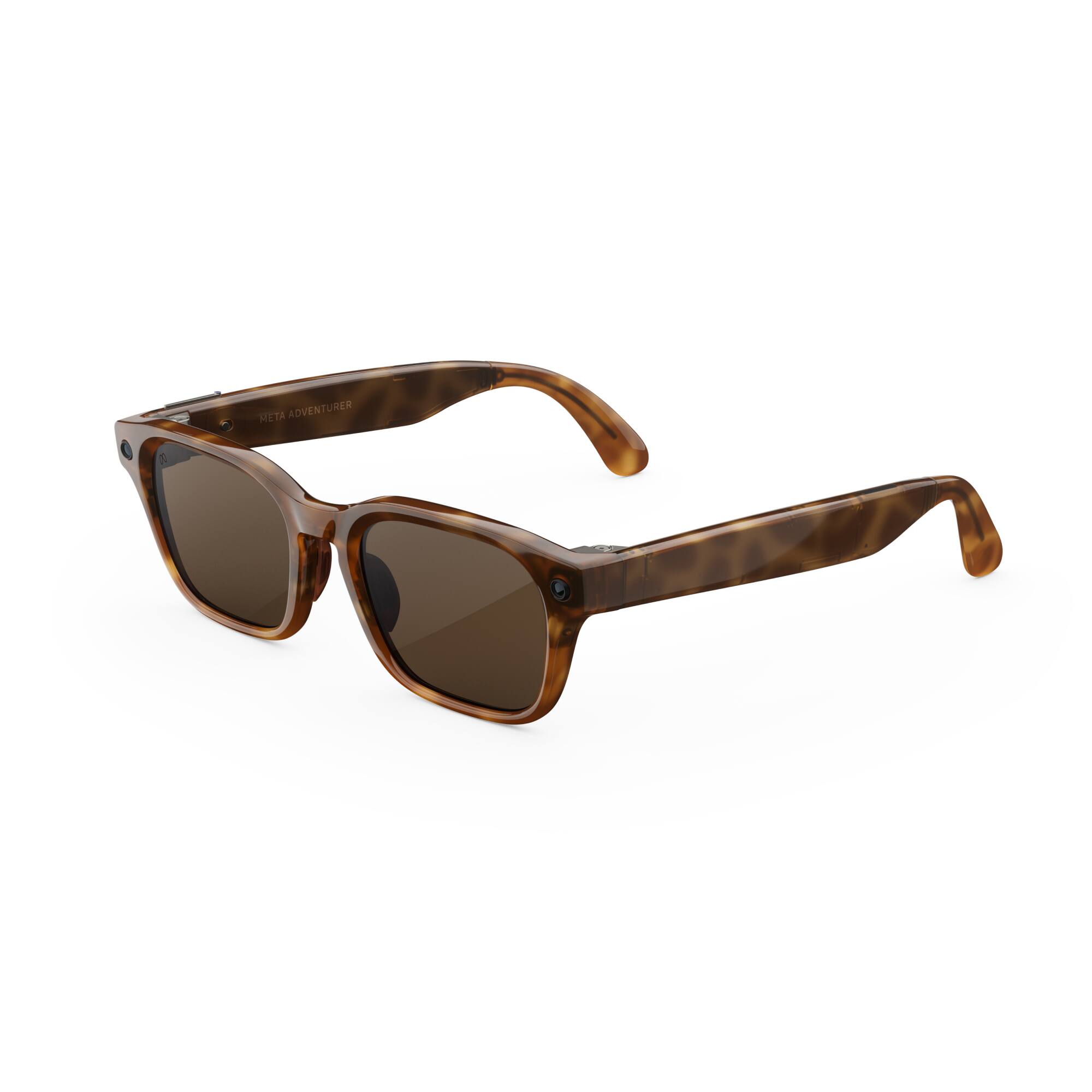 Adventurer Large - Smart AI glasses — Meta AI, 12MP Camera, Live Translate — Brown Lenses - Classic Tortoise