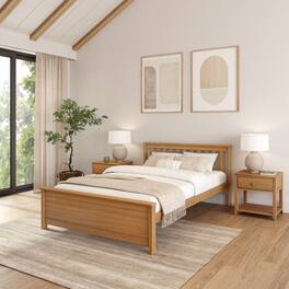 Plank+Beam - Classic Queen Bed, Pecan - Pecan