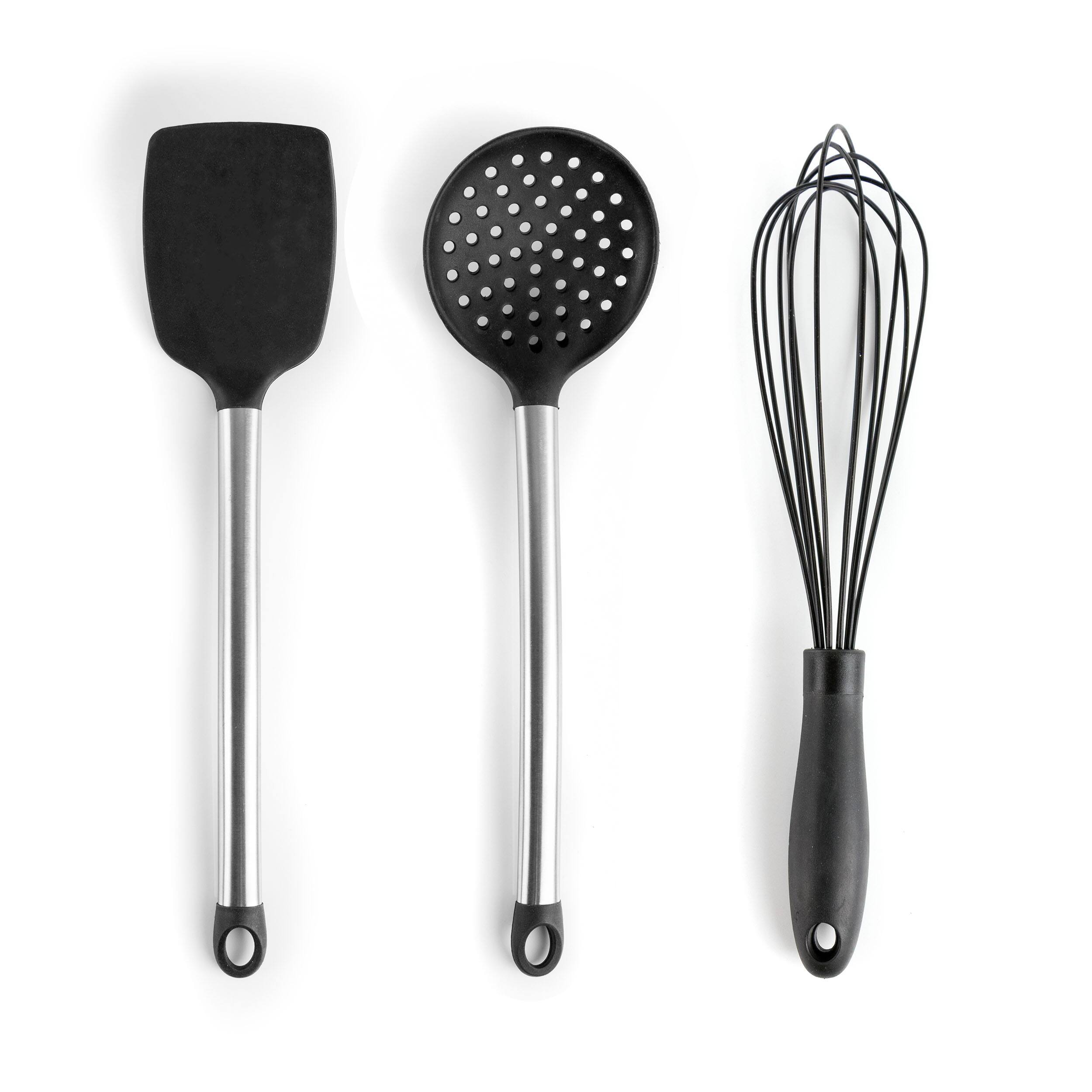 Alt View 2. MegaChef - MegaChef Gray Silicone and Stainless Steel Cooking Utensils, Set of 14 - Gray.