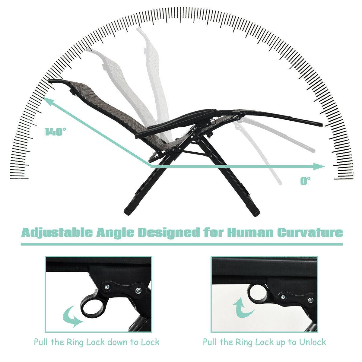 Adjustable Angle Designed for Human Curvature

Pull the Ring Lock down to Lock

Pull the Ring Lock up to Unlock