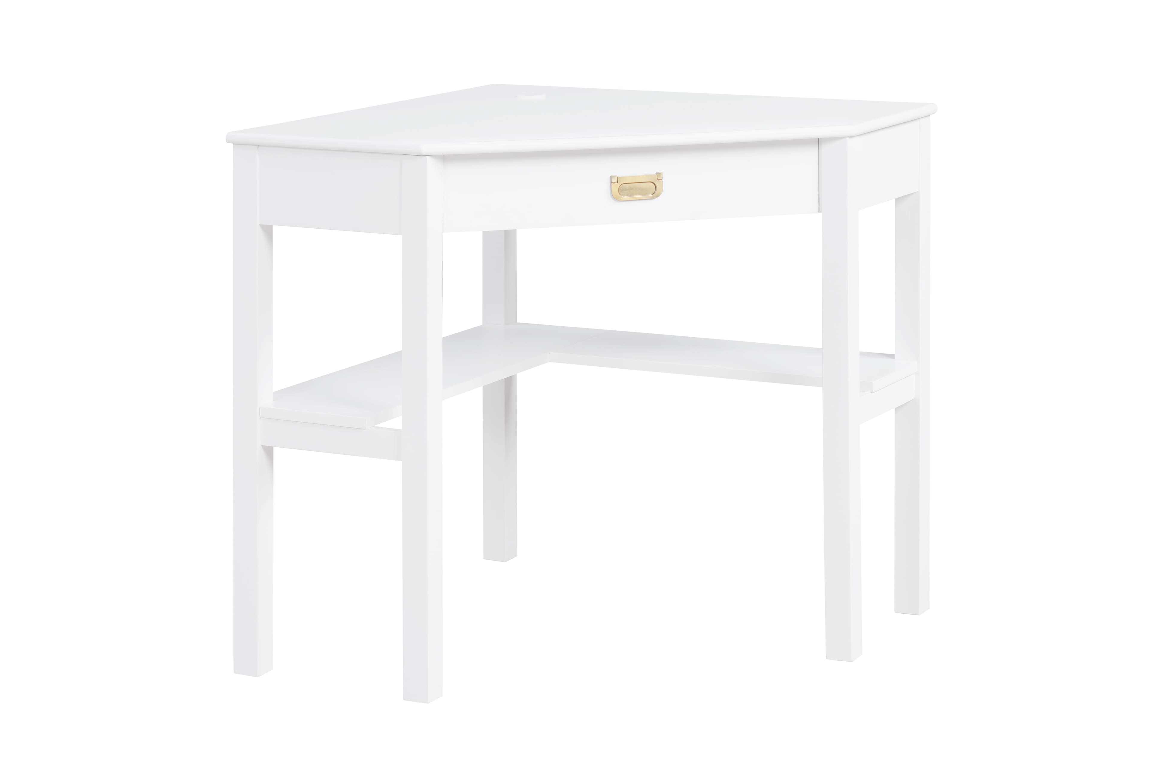 Angle. Linon Home Décor - Penrose Corner Desk With Keyboard Tray - White.