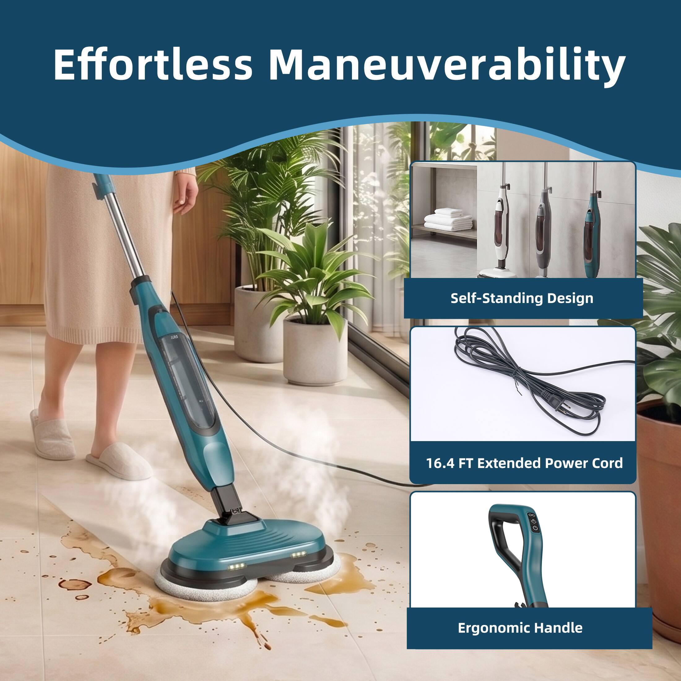 Effortless Maneuverability

- Self-Standing Design
- 16.4 FT Extended Power Cord
- Ergonomic Handle
