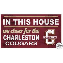 Jardine - Charleston Cougars 11'' x 20'' Indoor/Outdoor In This House Sign - Maroon