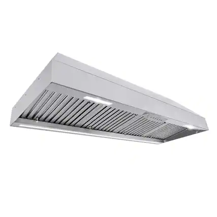 Front. Akicon - Akicon 54 in. 1200 CFM Ducted Stainless Steel Range Hood Insert with 4 Speed, 3 CCT LED Light and Heat Sensor Auto Speed - Stainless steel.