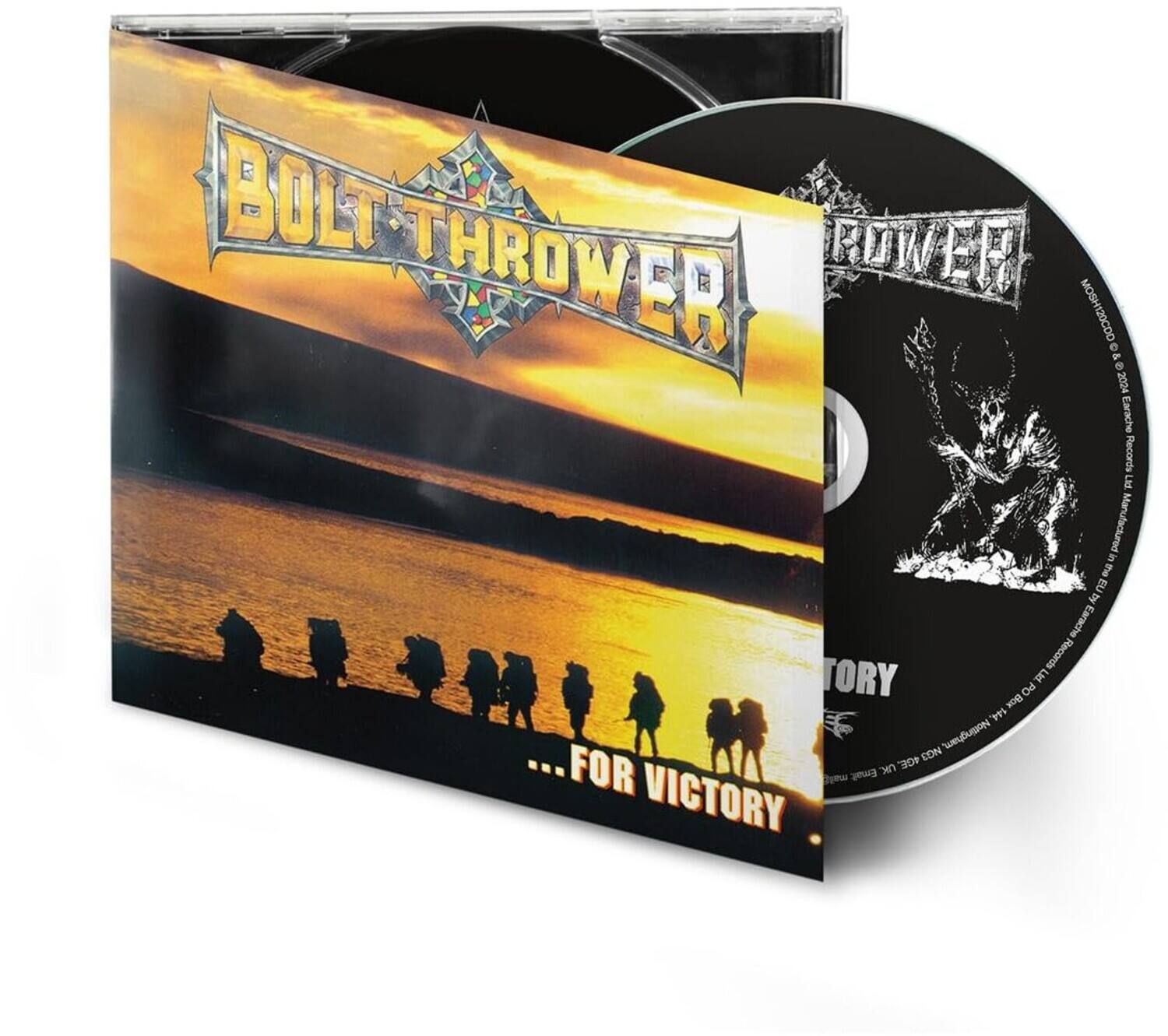BOLT THROWER  
ROWER  
...FOR VICTORY  

BOLT THROWER ROWER MOSH120CDD  
5 2024  
Earache Records  
Manufactured in EU  
Earache Records  
PO Box H  
Nottingham, NG1 4GE  
UK  

Earache Records  
TORY E  
Email: UK