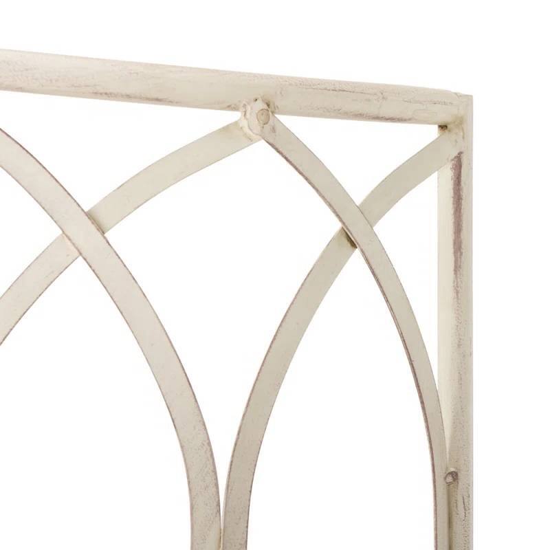 Left. SlickBlue - Outdoor Half-Circle Tree Bench for Patio and Garden Seating - White.