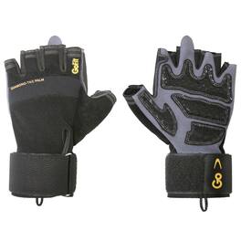 GoFit - Diamond-Tac Wrist-Wrap Gloves Medium - Black