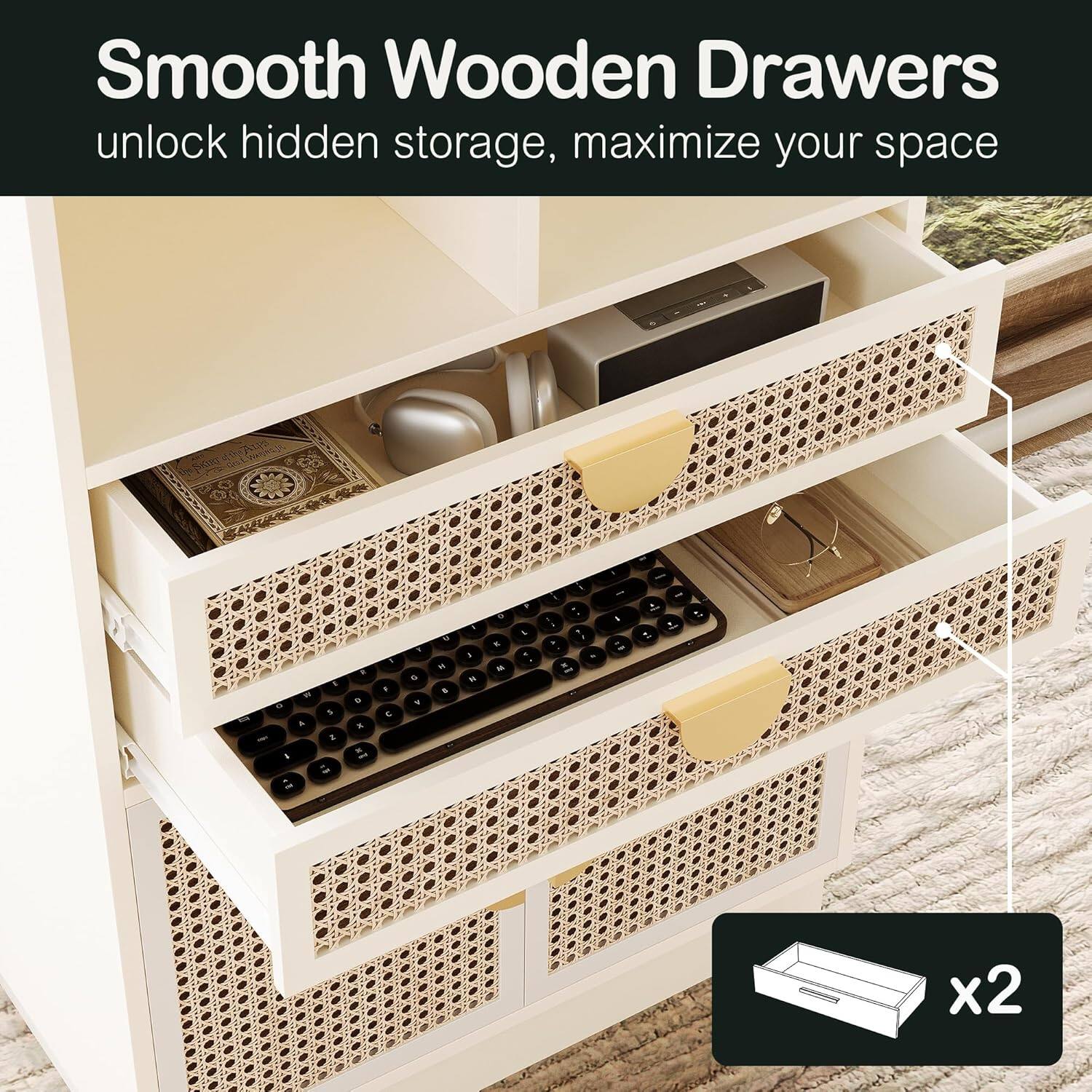Smooth Wooden Drawers unlock hidden storage, maximize your space