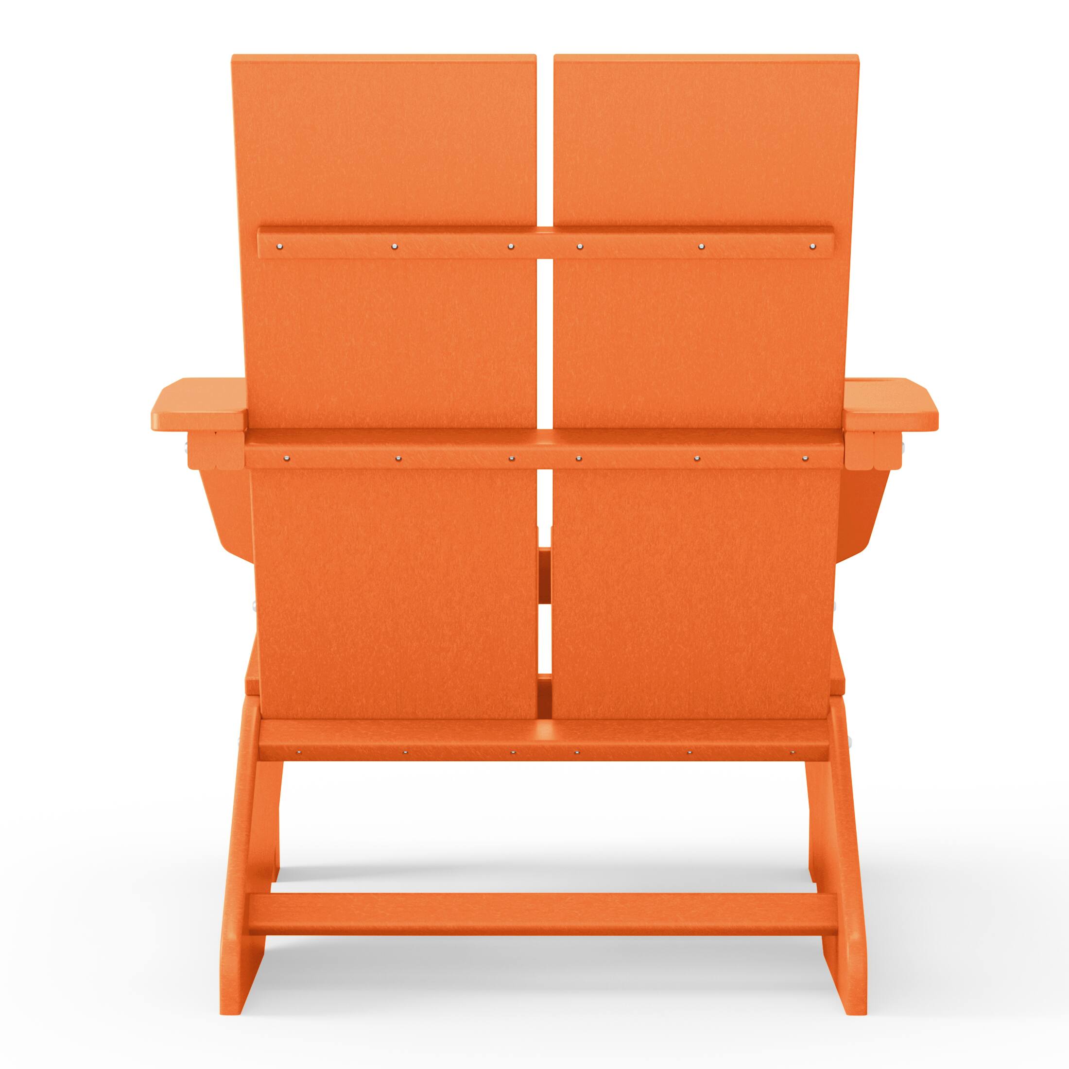 Alt View 2. WestinTrends - WestinTrends Riviera Outdoor HDPE Modern Adirondack Chair with Cup Holder (Set of 4) - Orange.