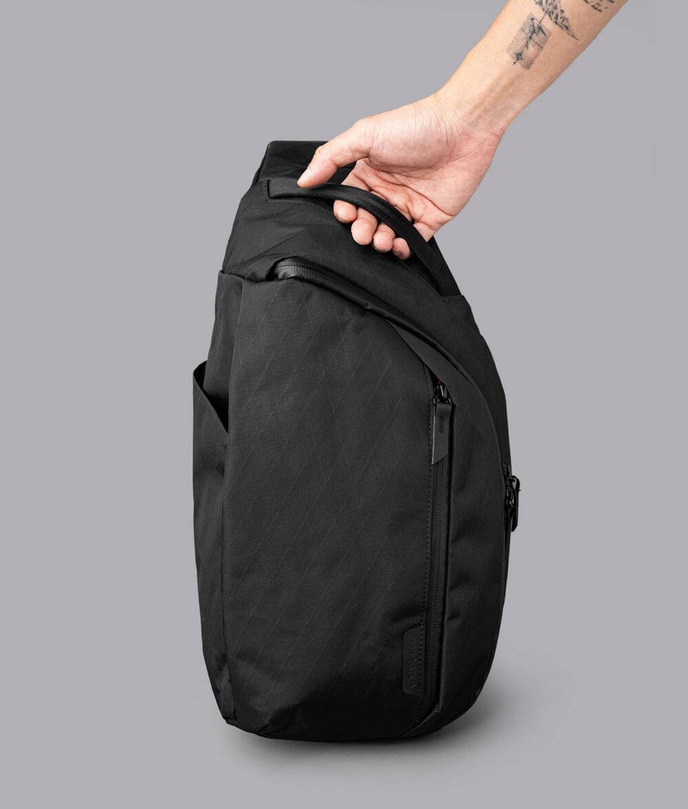 Alt View 6. ALPAKA - Metro Crossbody Left Shoulder Sling Bag Men,Sling Backpack - Fits 11" Tablet - Single Shoulder - Black X-Pac VX42.