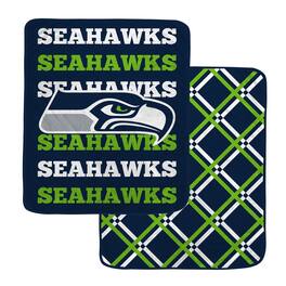 Pegasus - Seattle Seahawks 50" x 60" Repeat Refresh Double-Sided Diamond Back Ultra Cozy Blanket - Multicolor