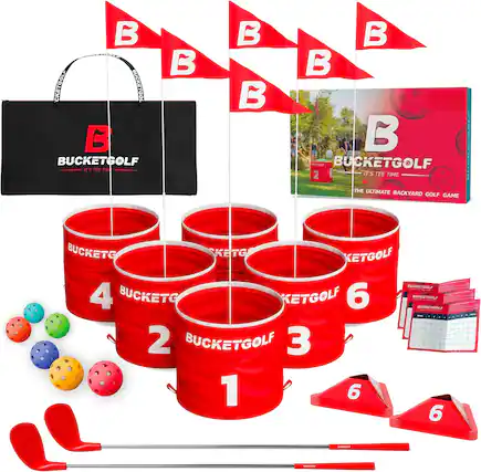 BUCKETGOLF IT'S TEE TIME
MASHIELF BUCKETGOLF 2 B IT'S TEE TIME
THE ULTIMATE BACKYARD GOLF GAME
BUCKETGOLF 4 BUCKETGOLF 6 BUCKETGOLF 1 BUCKETGOLF 3