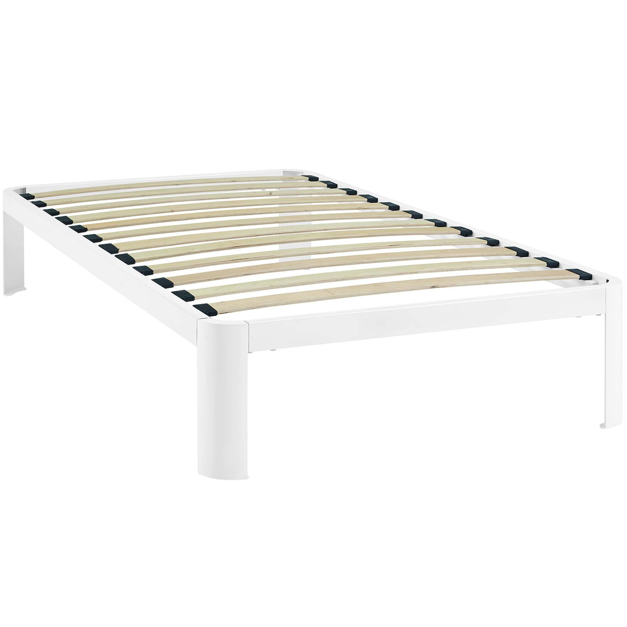 Left. Modway - Harlow Performance Velvet Twin Platform Bed Frame - Red.