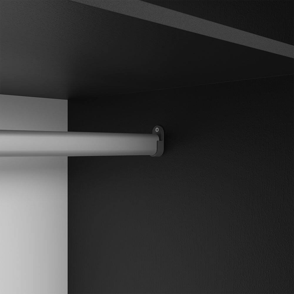 Alt View 4. Madesa - Madesa Kitchen Pentry Storage Cabinet with 2 Doors, Ample Shelf and Hanging Space 31 Inch - Black - Black.