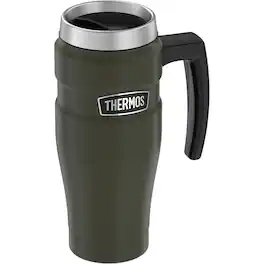 Thermos - 16 oz. Stainless King Travel Mug with Handle - Matte Army Green