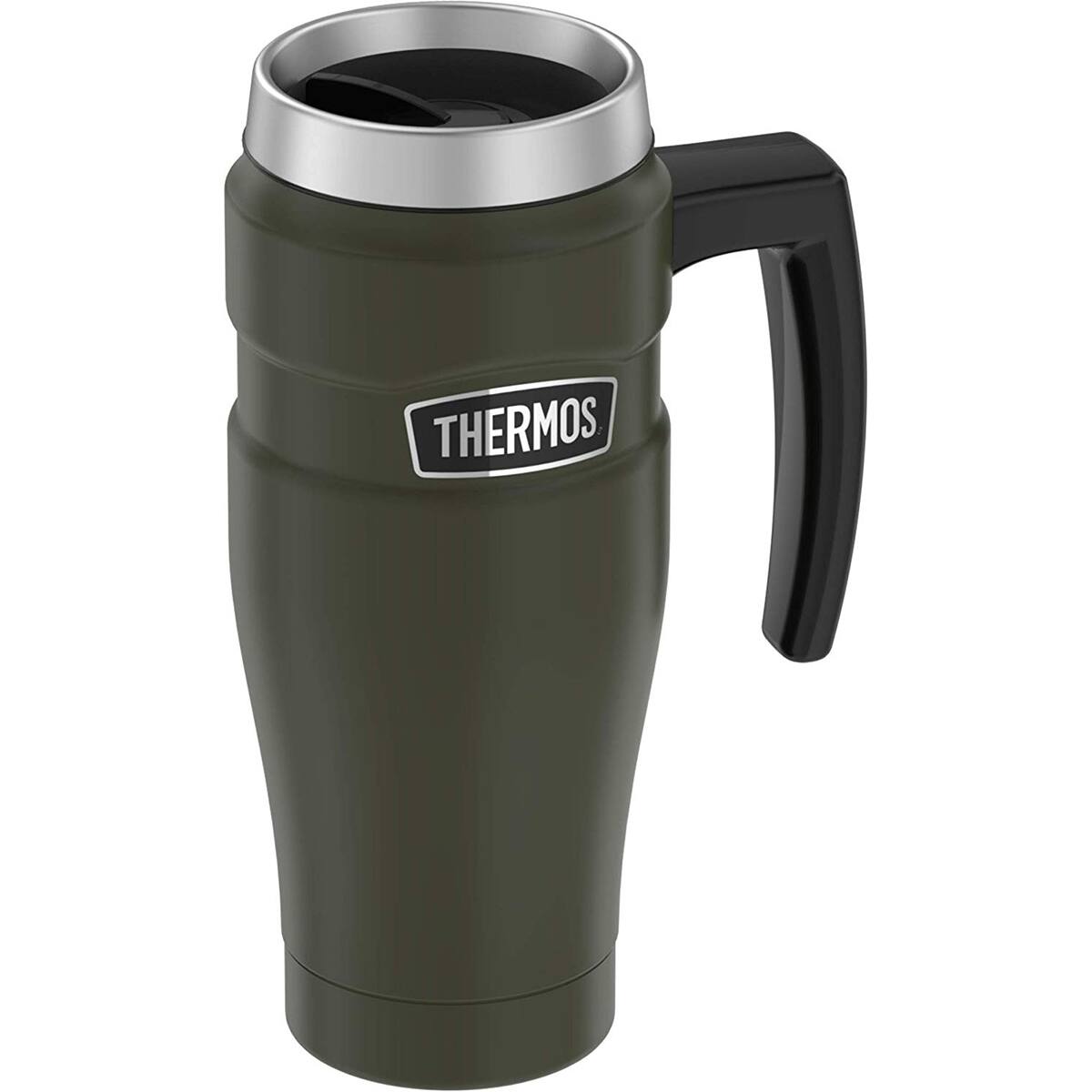 Thermos - 16 oz. Stainless King Travel Mug with Handle - Matte Army Green