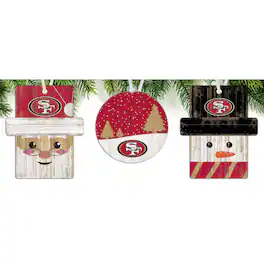 Fan Creations - San Francisco 49ers 3-Pack Ornament Set - Multicolor