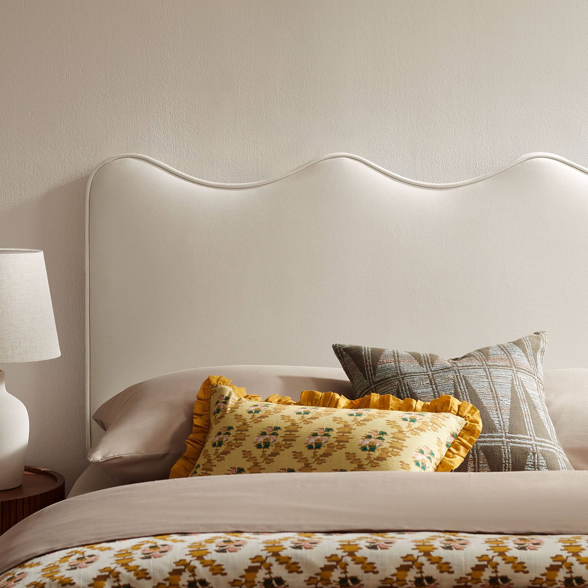Alt View 1. Modway - Athena Upholstered Headboard by Modway - Alabaster.